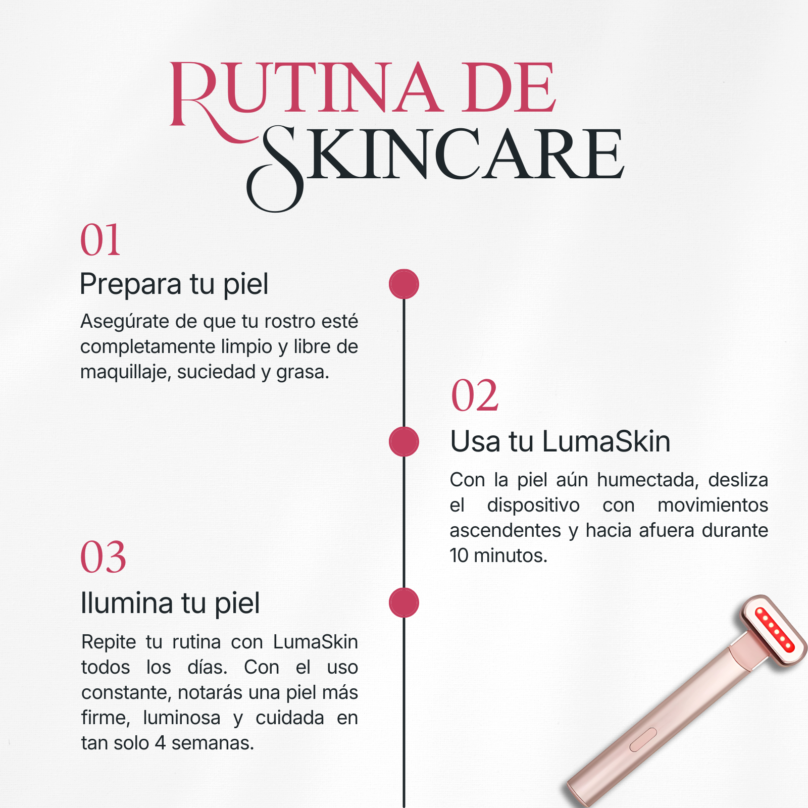 LumaSkin Luz Roja Activación Celular